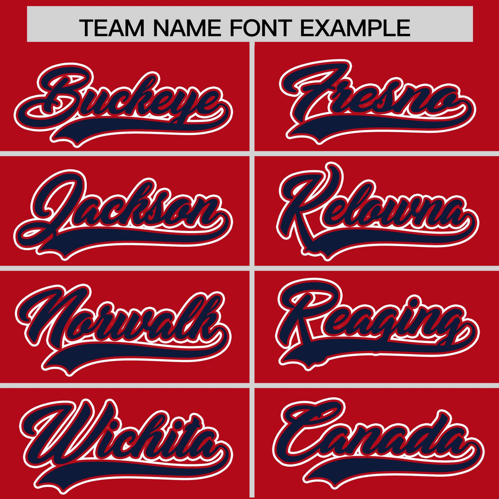 Custom Red Navy Raglan Sleeves Varsity Full-Snap Letterman Two Tone Jacket Hoodie